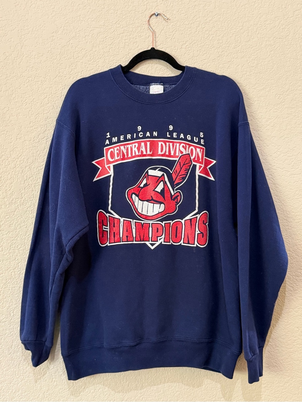 Vintage 1995 Cleveland Indians Heavy Cotton Crewneck Sweatshirt
